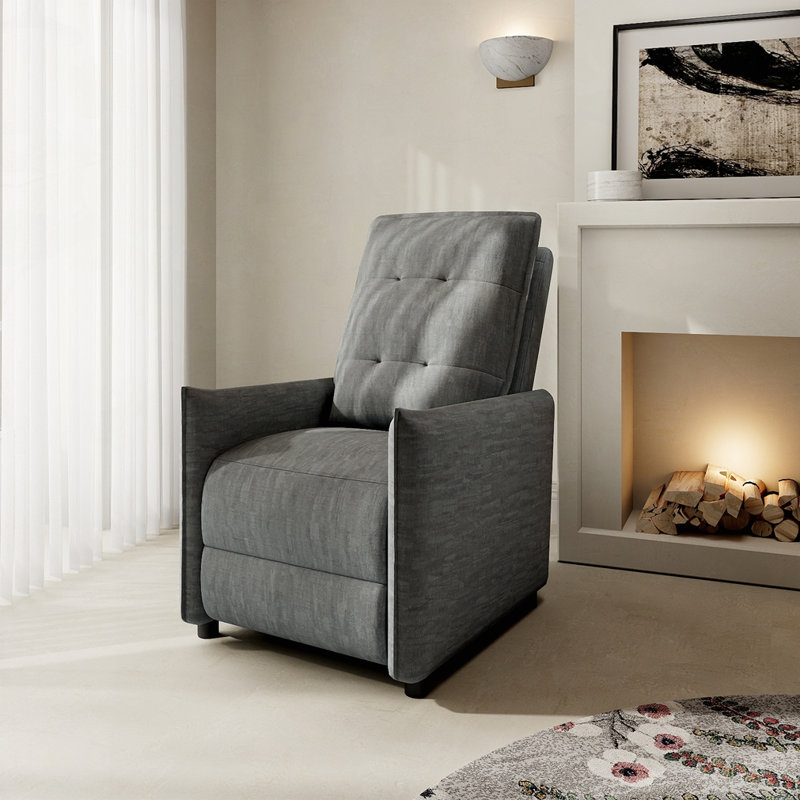 Canapé inclinable en tissu Chenille, Gris