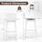 24.5" Counter Height Bar Stools Set of 4 w/ Footrest Solid Rubber Wood Legs-5328761-5328760