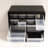 Plastic Storage Drawers, 12-Drawer Parts Organizer,  Desktop or Wall Mount Container for Hardware, Black