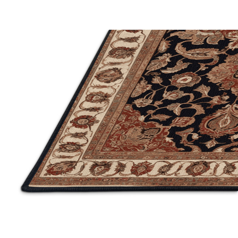 Tapis brun lavable à la machine, Carré 6 pi