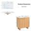 Ensemble de meuble-lavabo 30 po avec lavabo en résine, armoire en bois massif avec portes à fermeture en douceur, pieds en bois massif, rangement sous le comptoir, trou de robinet simple, style transitionnel pour petite salle de bain-1576985187