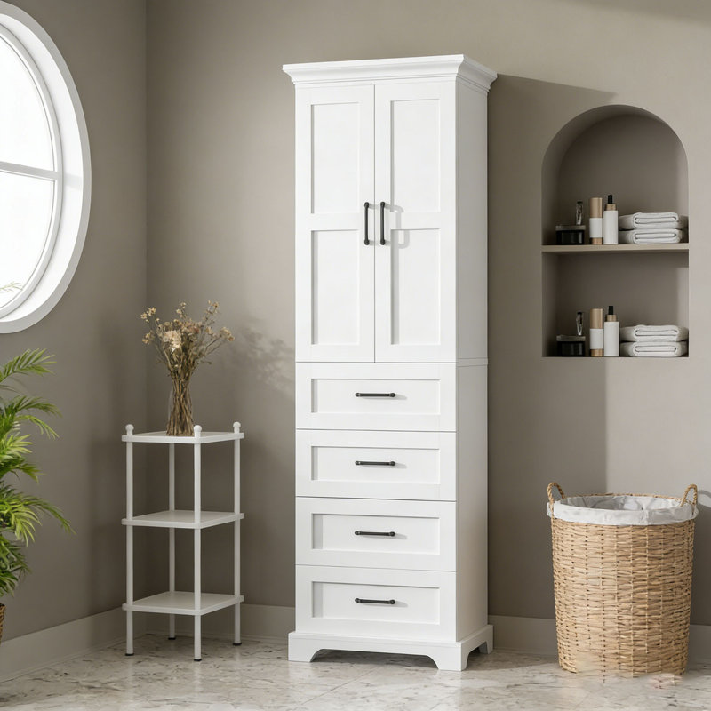 Meuble-lavabo autoportant 71,6 po avec 2 portes à charnières et 3 tiroirs