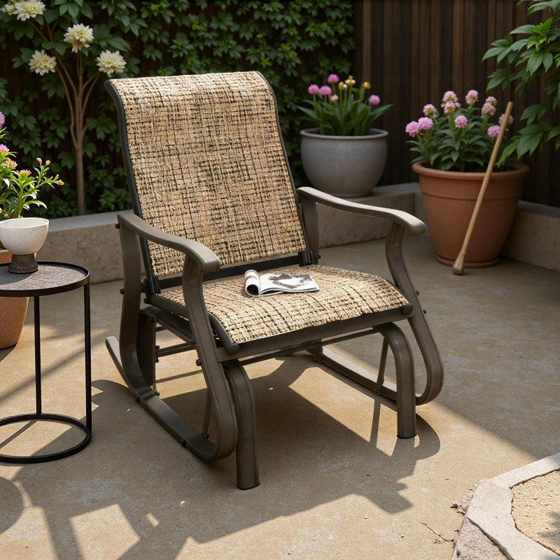 Balancelle, fauteuil oscillant d'extérieur, Brun