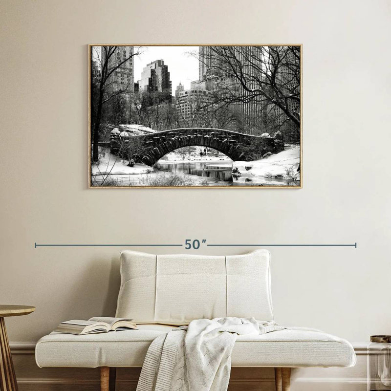 Central Park BW, Cadre flottant en bois naturel, 40 po x 27 po