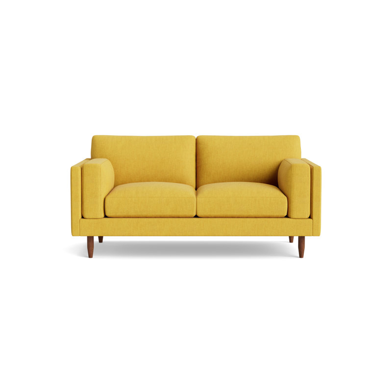 Skinny Fat Loveseat (70"), Performance Velvet - Denim, 70" W