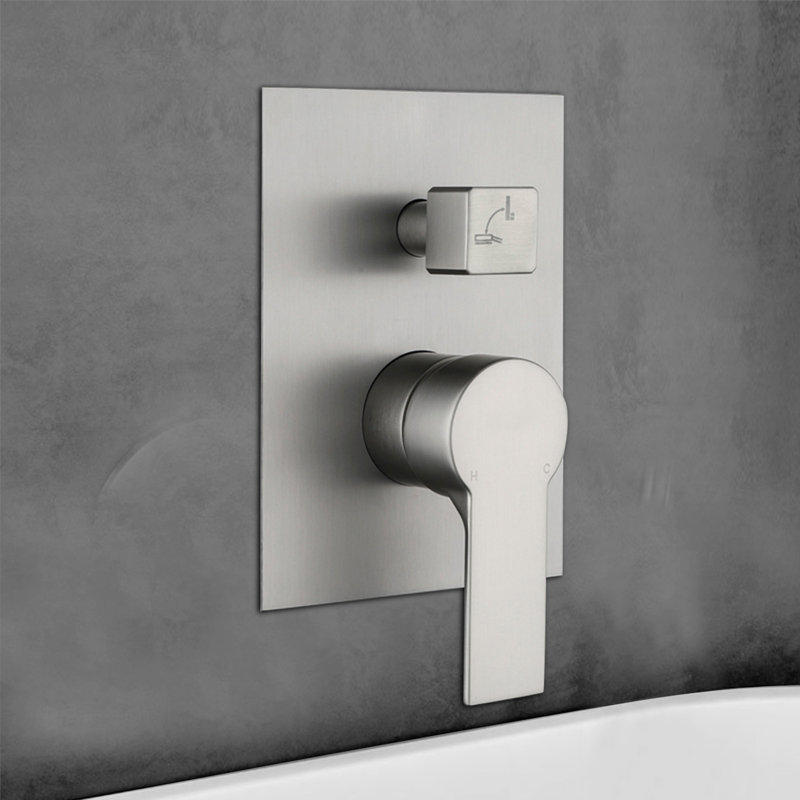 Bathroom Freestanding Tub Filler, Brushed Nickel