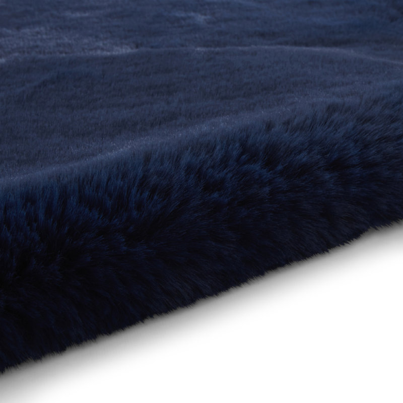 Lehi area rug Table Tufted Navy, Sheepskin  60 x 90cm
