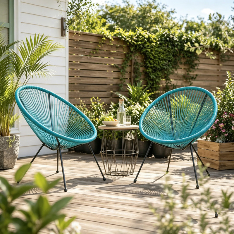 Ensemble de chaise longue de patio, Sarcelle