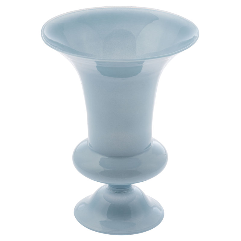 Vase en verre tulipe bleu (S25)