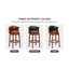 Tabourets de bar en cuir Cow