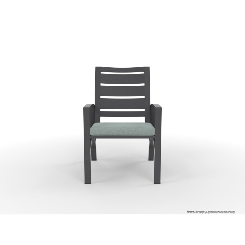 Arc Outdoor Bar Stool, Carbon Black, Surpass Stone