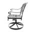 2 chaises de patio pivotantes en aluminium coulé, structure noire, coussins de couleur aléatoire pour chaise de loisirs d'extérieur, Happy Time,