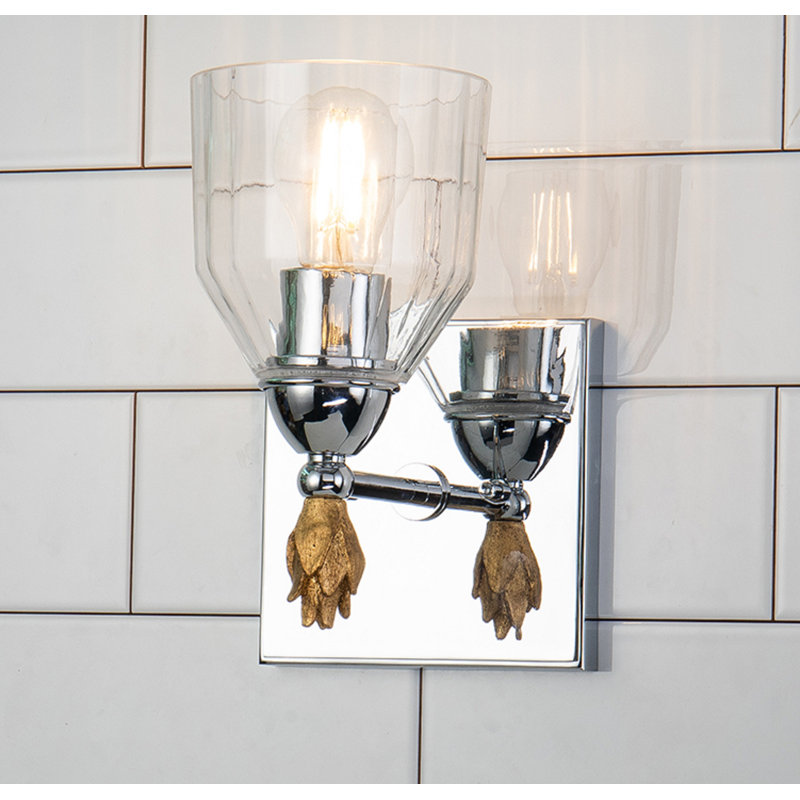 Fun Finial 1 - Light Armed Sconce, Chrome/Gold