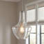 Suspension Kichler Everly en nickel brossé de 38,7 cm (15,25 po) à une lumière avec abat-jour transparent en forme de larme à bulles.-1254475800-1268284788-1254441227