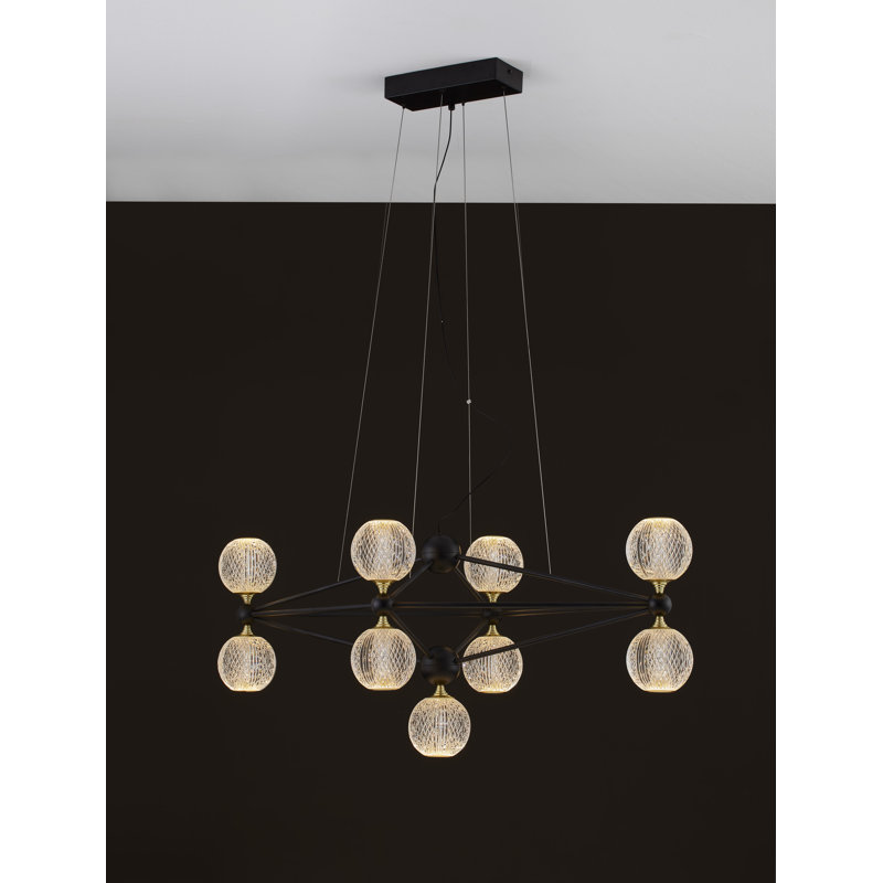  9 - Light Sphere Modern Linear LED Pendant