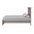 King Size Bed With Ash Veneers And Rubberwood Foundation In Pale Gray Robust Base,