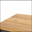 Banc moderne en bois d'acacia avec structure en métal pour l'extérieur