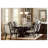 Contemporary Rectangular Double Pedestal Dining Table with Extension Leaf - Espresso Finish, Seats 6