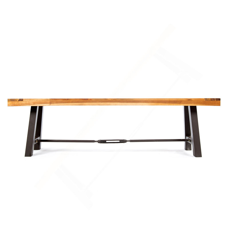 Banc de salle à manger en bois d'acacia, banc de patio sans dossier