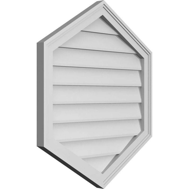 Ventilé vertical à pignon vertical 7/12 po, H 1,5 po x l 26 po x L 30 po