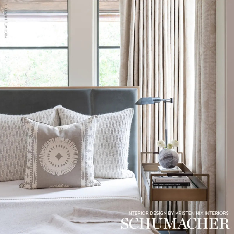 Tissu imprimé Schumacher x Mary McDonald Bora Bora, Huitre de mer
