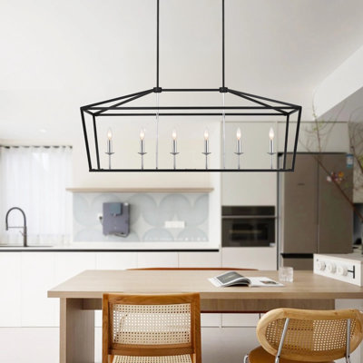 6 - Light Linear Kitchen Island Pendant Light