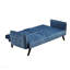 Canapé-lit convertible en velours de 72 po avec porte-gobelets, canapé-lit pliant capitonné de type futon 3 places pour petits espaces, L 72 po x P 34,6 po x H 31 po, bleu-1057980538