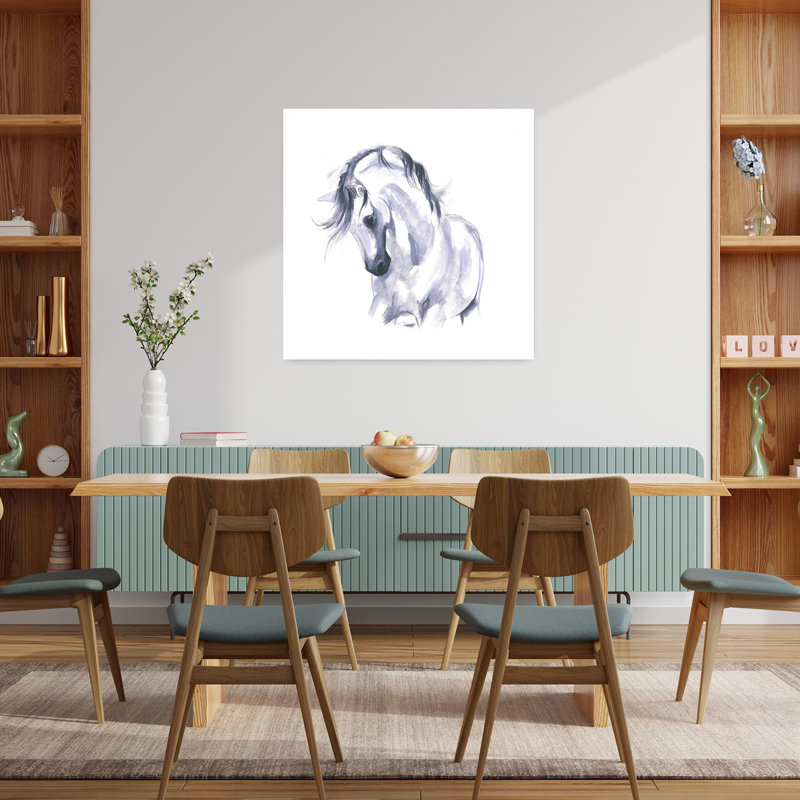 Art contemporain abstrait, art cheval contemporain, H 36 po x l 36 po