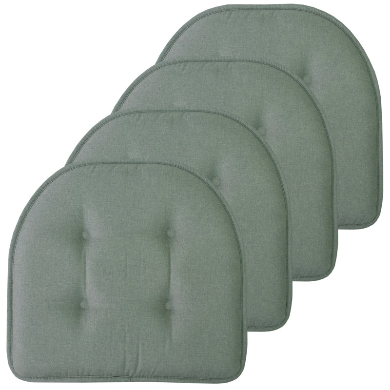 Coussin de chaise d'intérieur uni antidérapant en forme de U, Plongée sous-marine, 4