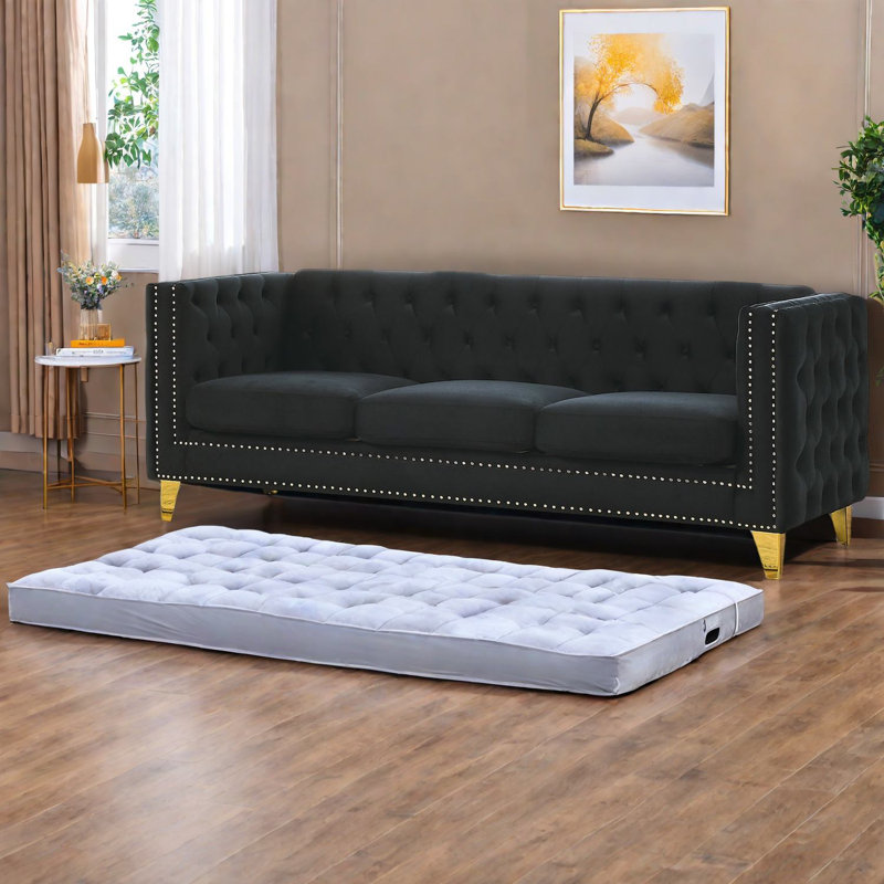 Canapés modernes en velours, design élégant Chesterfield pour le salon