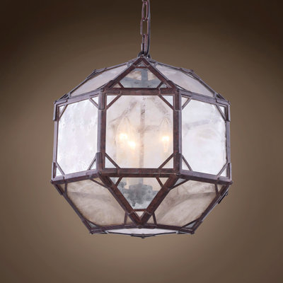 Lustree géométrique lanterne 4 lumières Isabell
