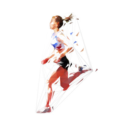 Running Woman by Msan10 - Wrapped Canvas Print