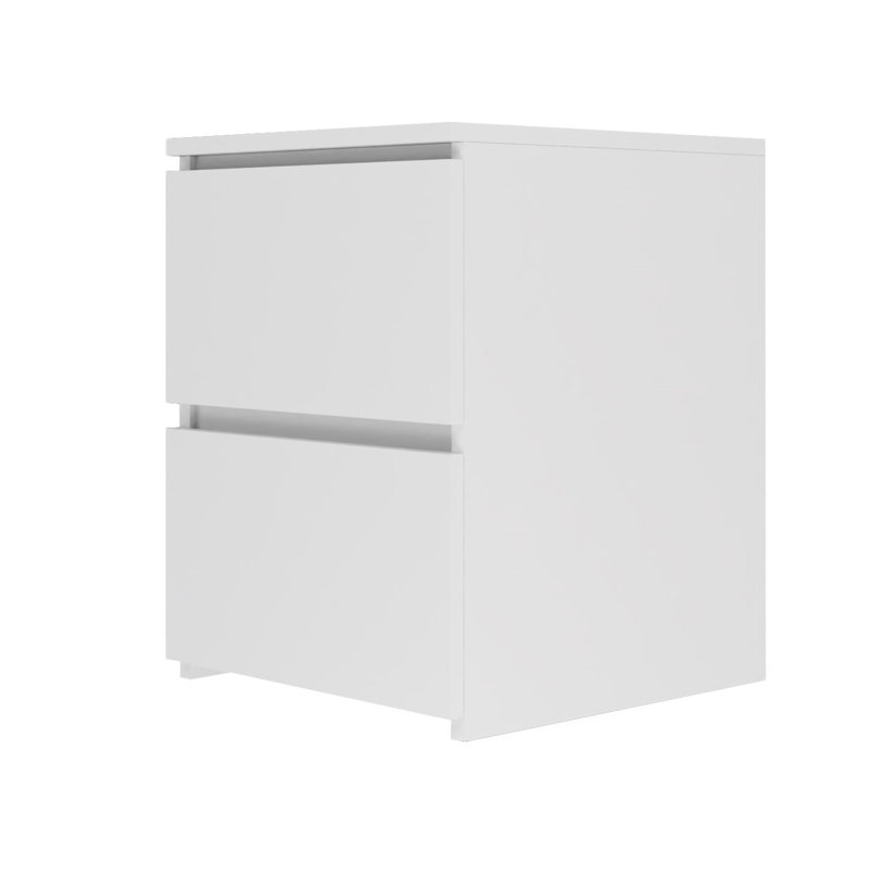 Delancey 40cm W Manufactured Wood Bedside Table, White