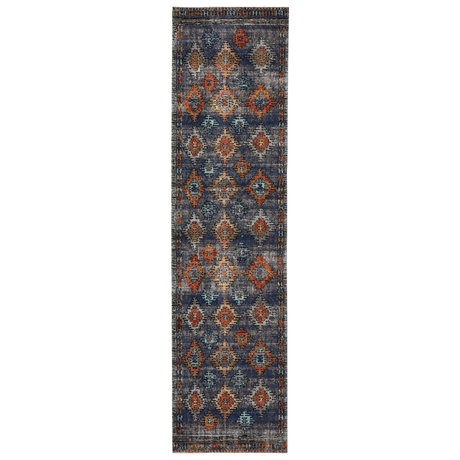 Halstead Multi Moroccan Outdoor Rug, Runner 2'6" x 8'