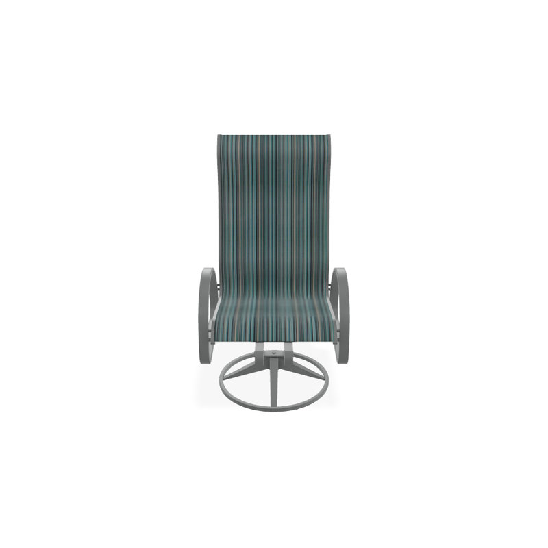 Aruba 1 Outdoor Dining Armchair, Textured Graphite, Augustine Oyster