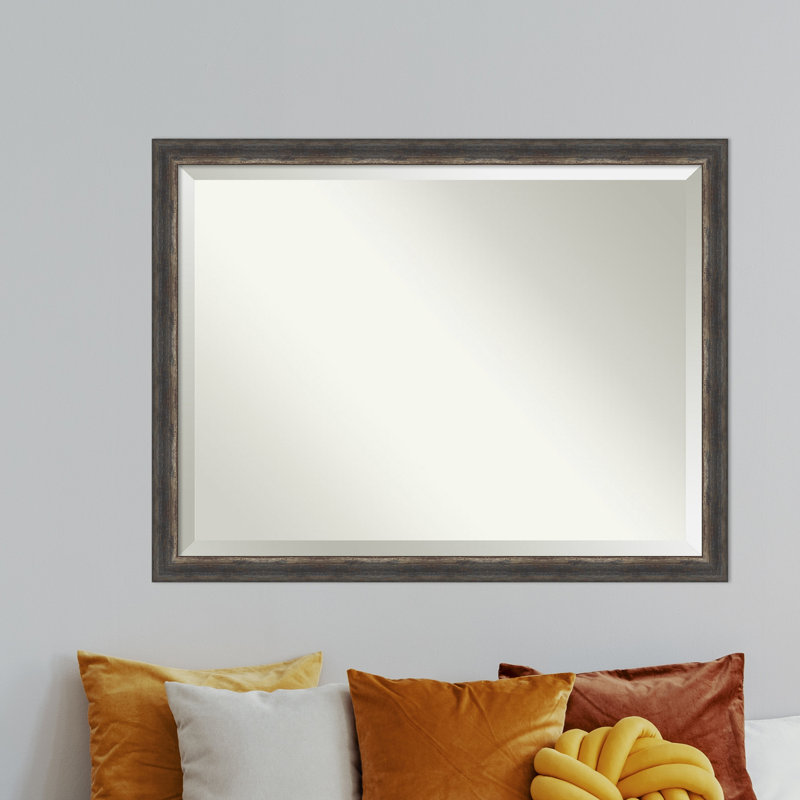 Miroir mural de salle de bain Roulston, Gris anthracite, 43,5 po x 33,5 po