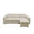 Light Pink Corduroy Extendable Sofa Set