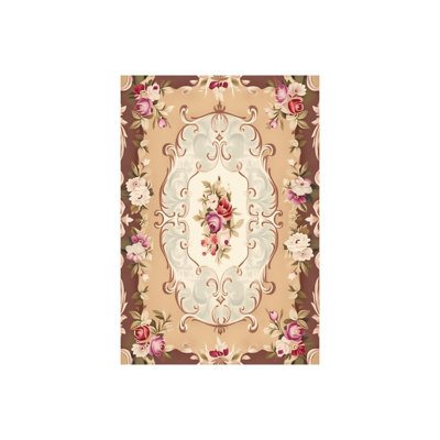 Vintage Floral Frame Shower Curtains, 71 X 71