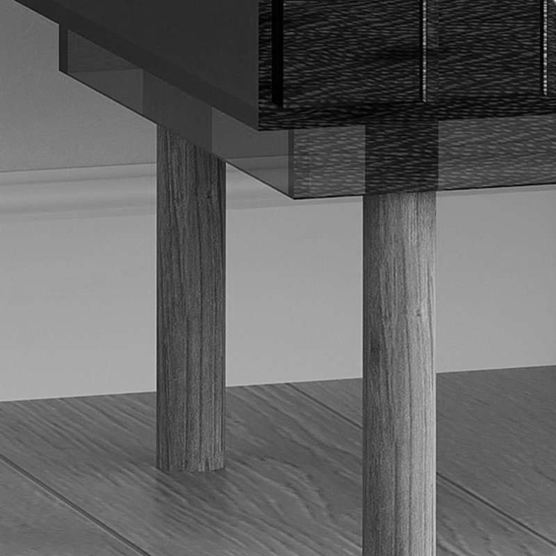 Commode décorative moderne en acrylique de style nordique, Noir, noir, noir, noir