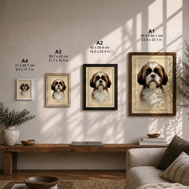 Gentle Companion Modern - Print, A2 - 59.4 x 42.0 cm, Black