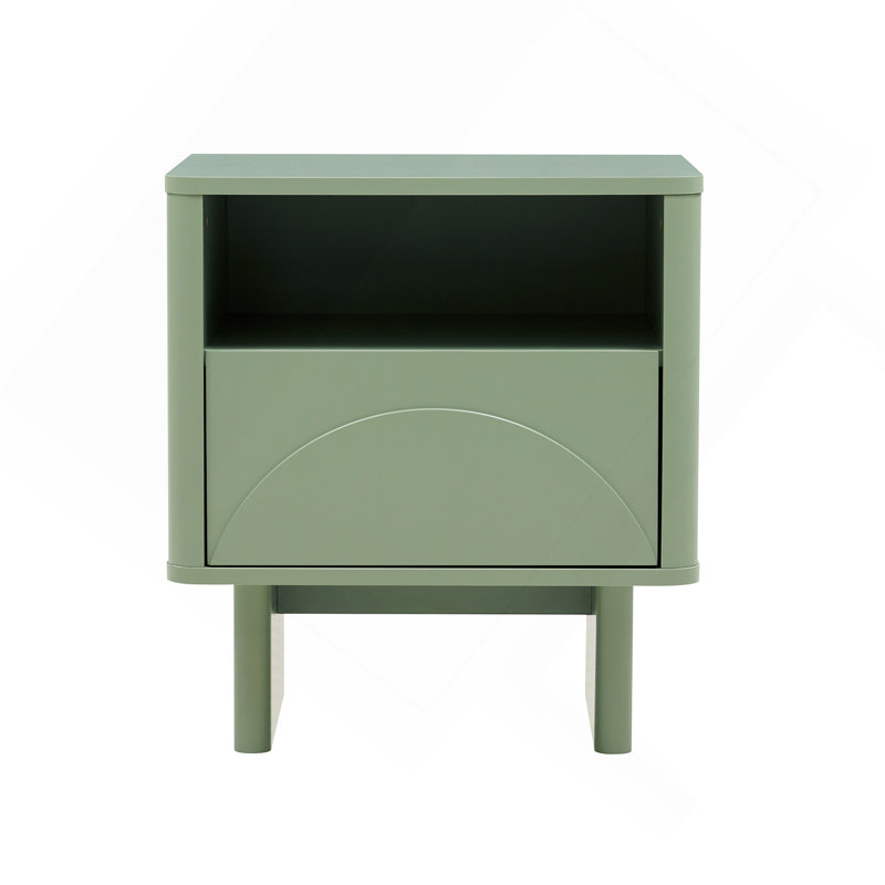 Ella 20" Nightstand In Sage Green (1-Drawer), Sage Green