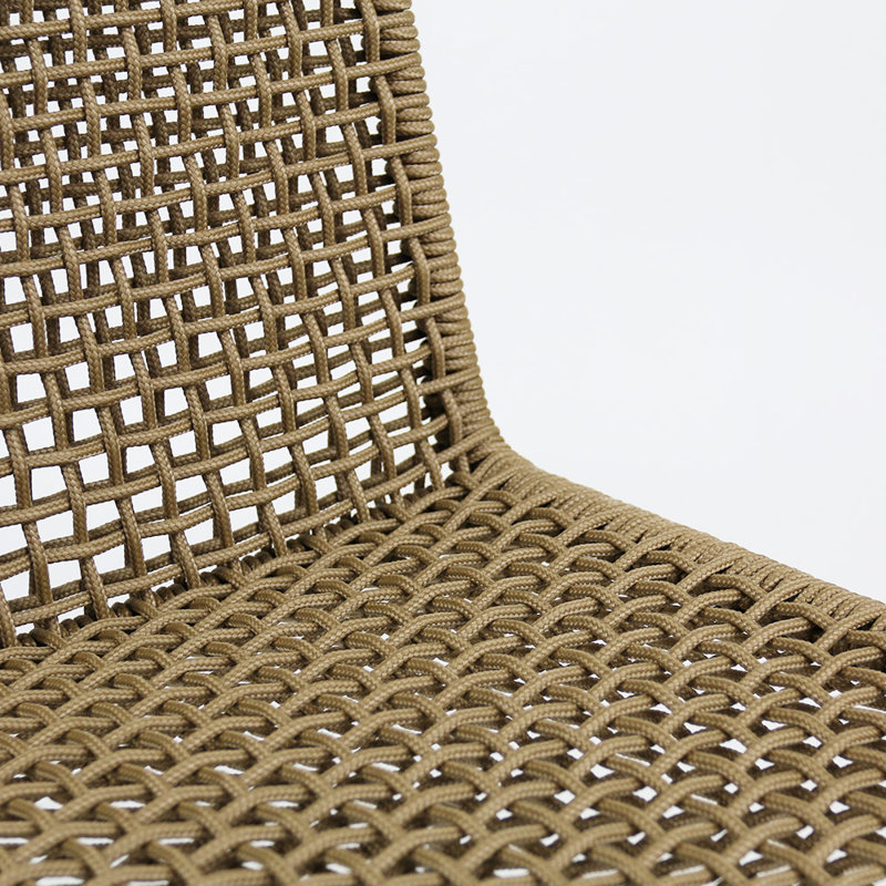 Knot Patio Dining Side Chair, Oxide /Latte 