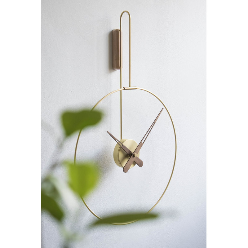 Metal Analog Wall Clock, Polished