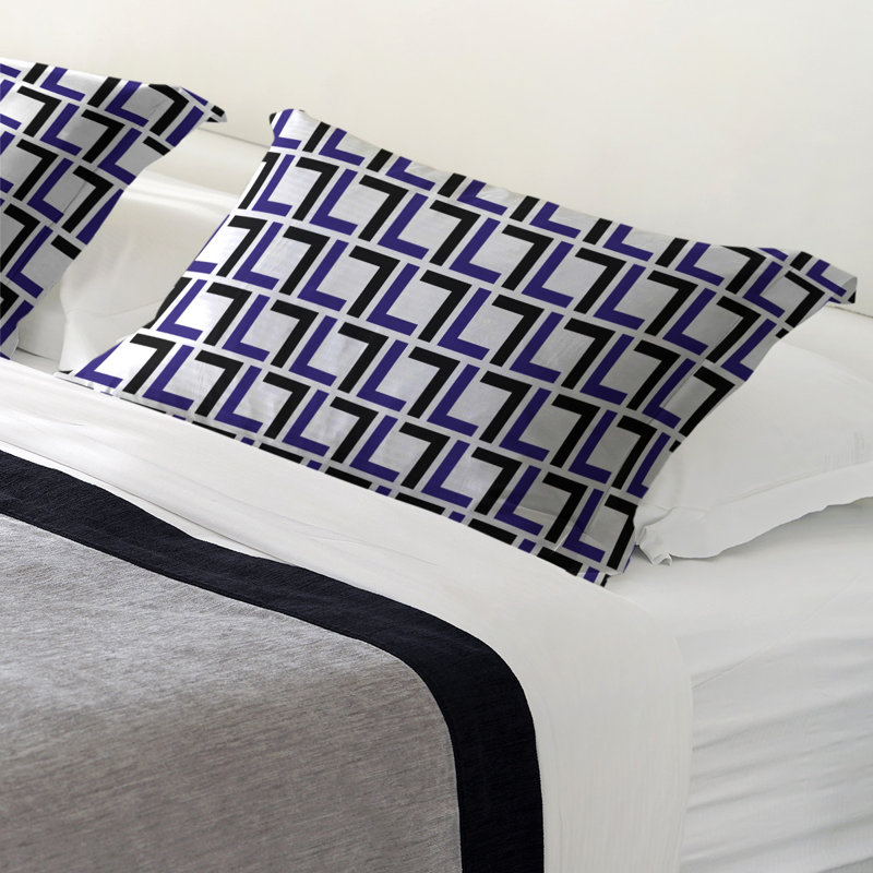 Taie décorative de luxe Baltimore Football, Metallic Gold/Purple/White, Microfibre, Standard / simple, double / double, grand