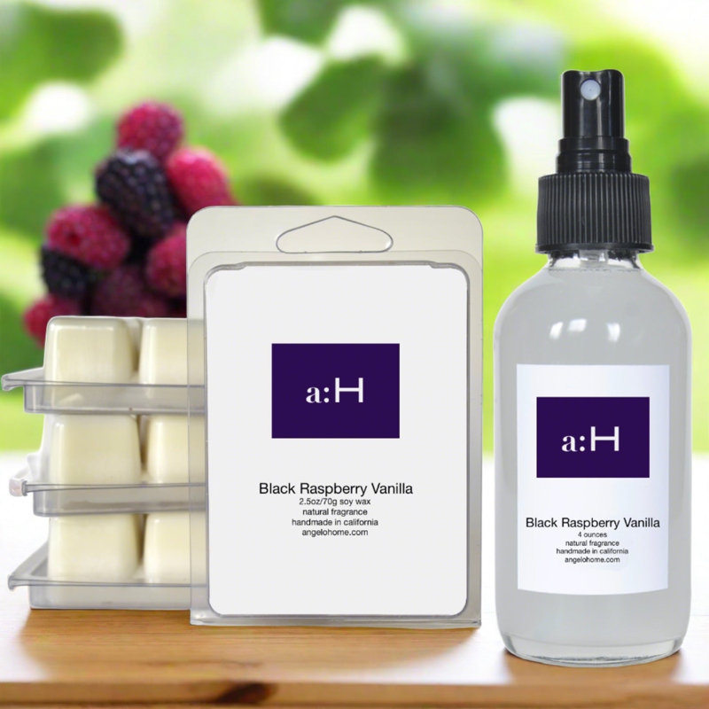 A:H Black Raspberry Vanilla Scented Flameless Wax Melts And Room Spray Candle