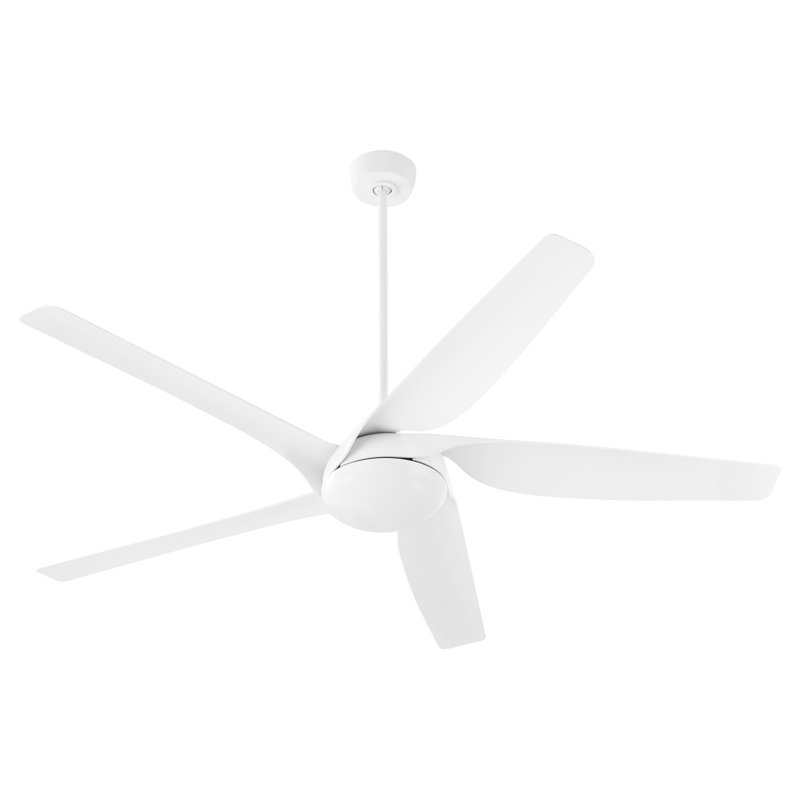 Ventilateur de plafond standard à 5 pales 65 "avec contrôle mural Chevallier, Blanc