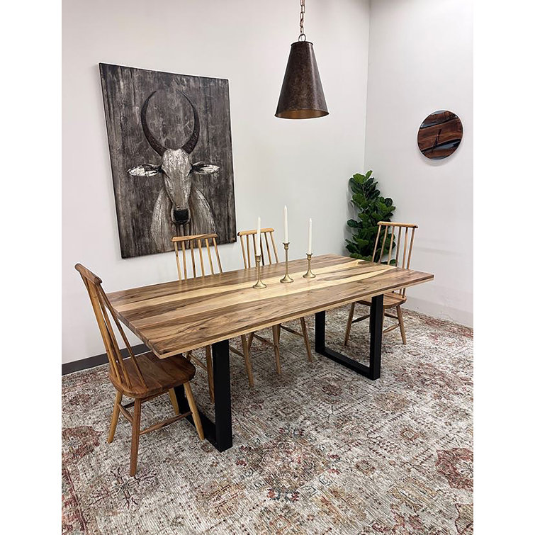 Designer Plastic 90cm Dining Table in Black & Walnut Wood Legs