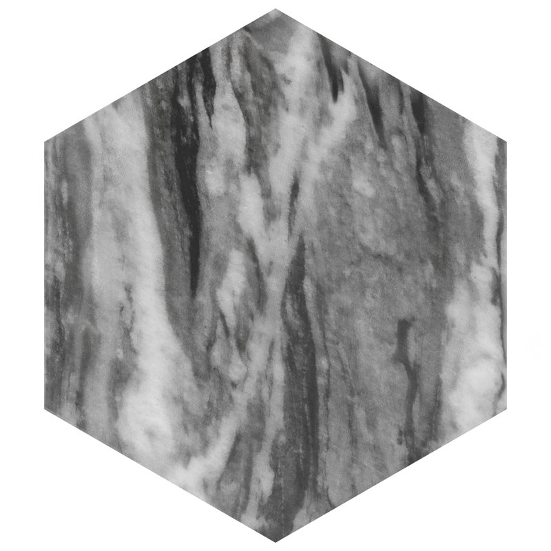 Classico Bardiglio Hex 7" x 8" Porcelain Stone Look Wall & Floor Tile