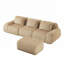 Canapé modulaire moderne en L pour salon, tissu en flanelle, repose-pieds mobile sans assemblage-158126497