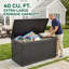 Coffret de rangement extérieur Jaxenor 330 gallons, très grand coffre de rangement étanche en résine pour coussins de terrasse, outils de jardin, accessoires de piscine et mobilier de jardin, noir